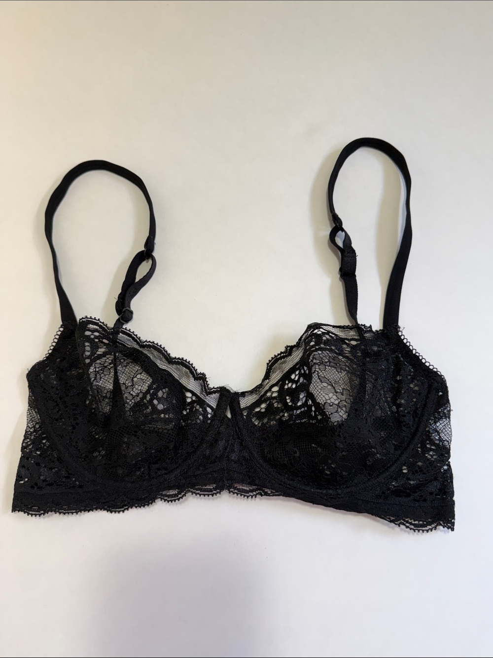 La Perla Black Lace Underwire Bralette - Women's Intimates Size 32D